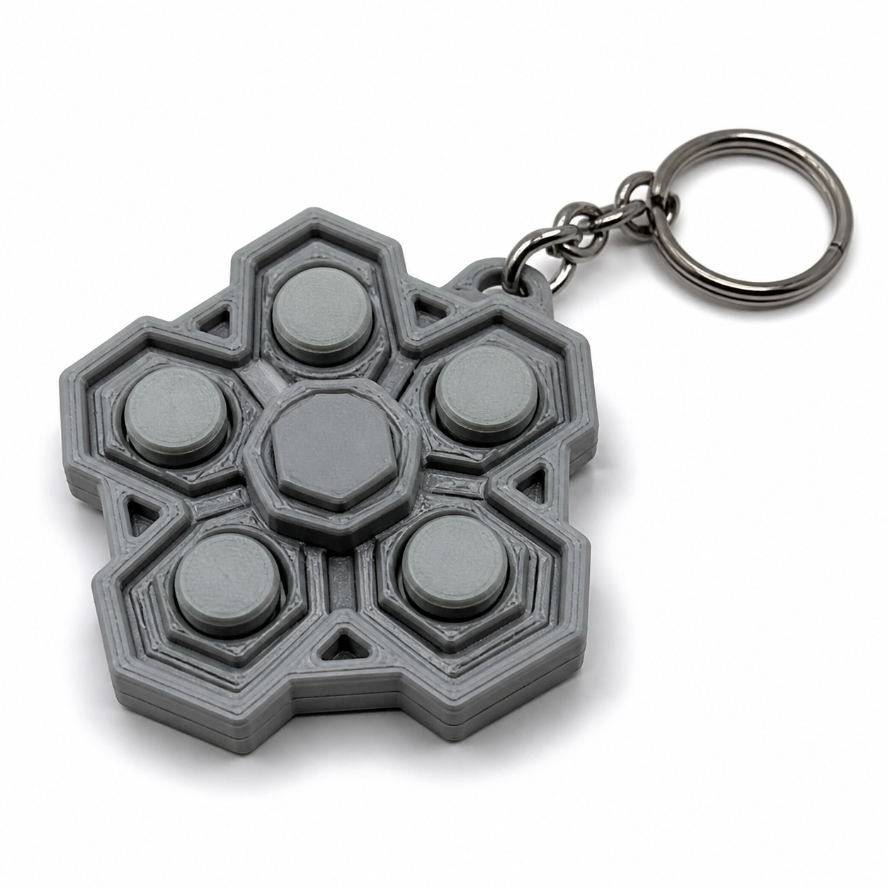 Fidget Keychain (Hex 3D Printing Creative Design Inspiration