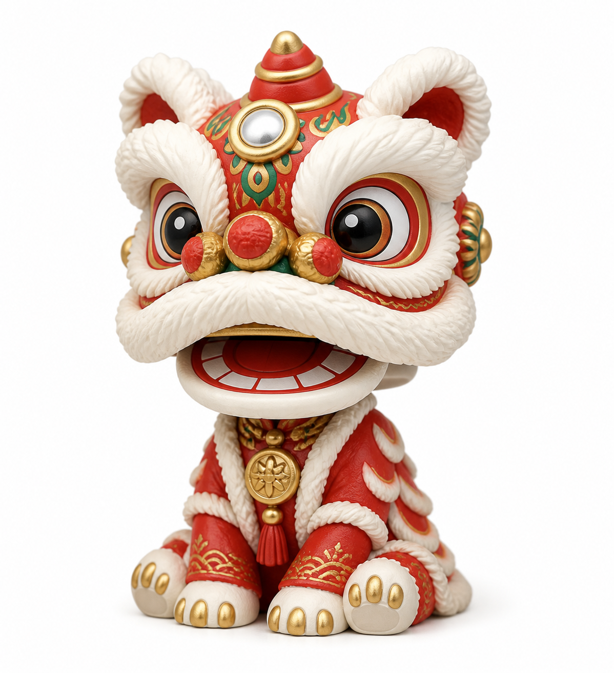 中国醒狮Bobble-Head-Lion Вдохновение креативного дизайна 3D-печати