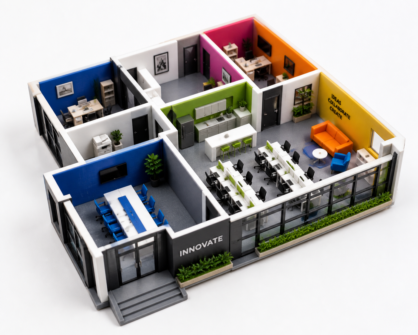 多色可爱小柴犬 3D-print creatieve ontwerp inspiratie