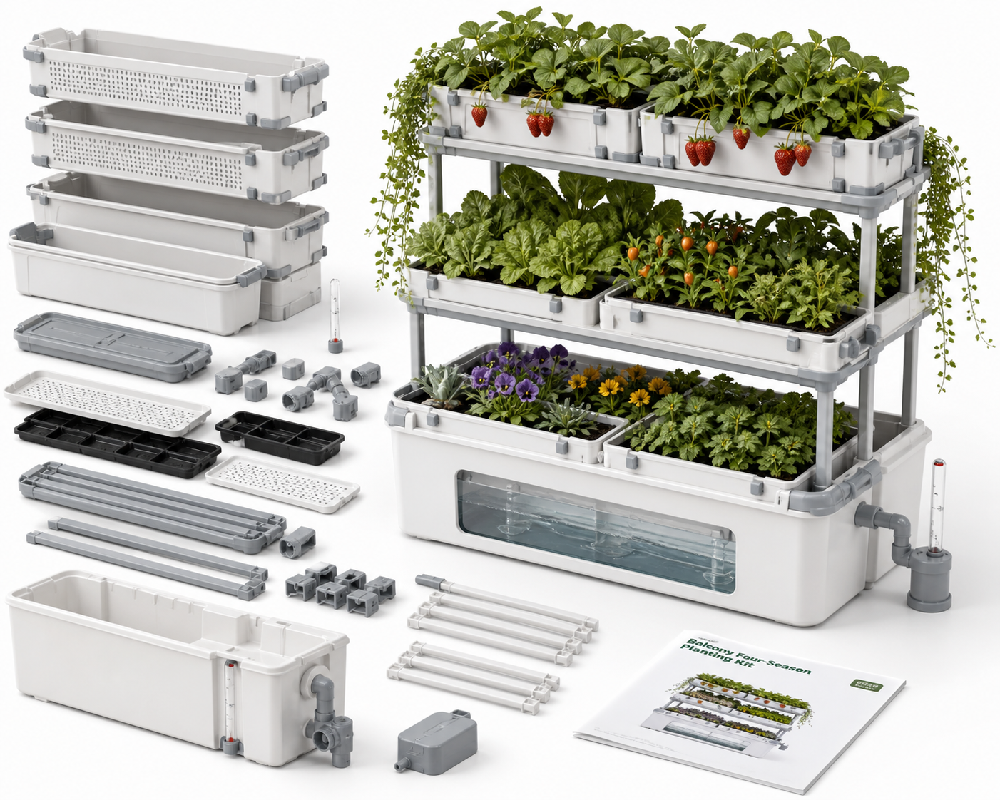 实用阳台四季种植套件(可水培)模型3D打印创意设计灵感
