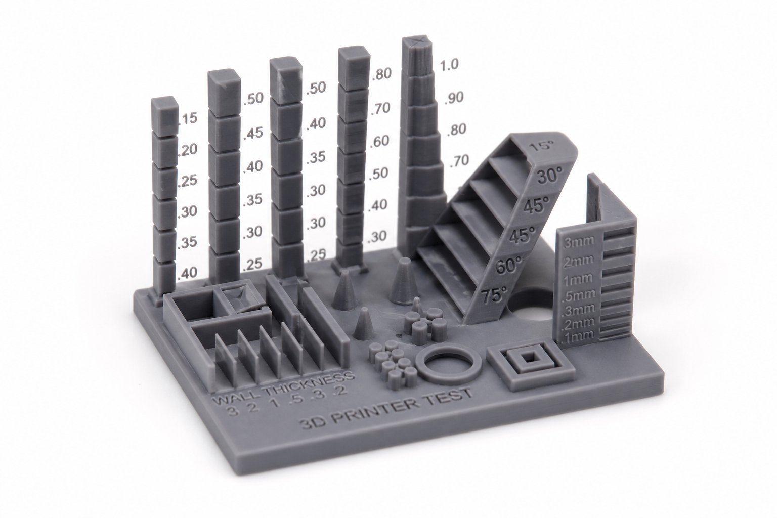 极简版GoPrint经典测试件 3D Printing Creative Design Inspiration