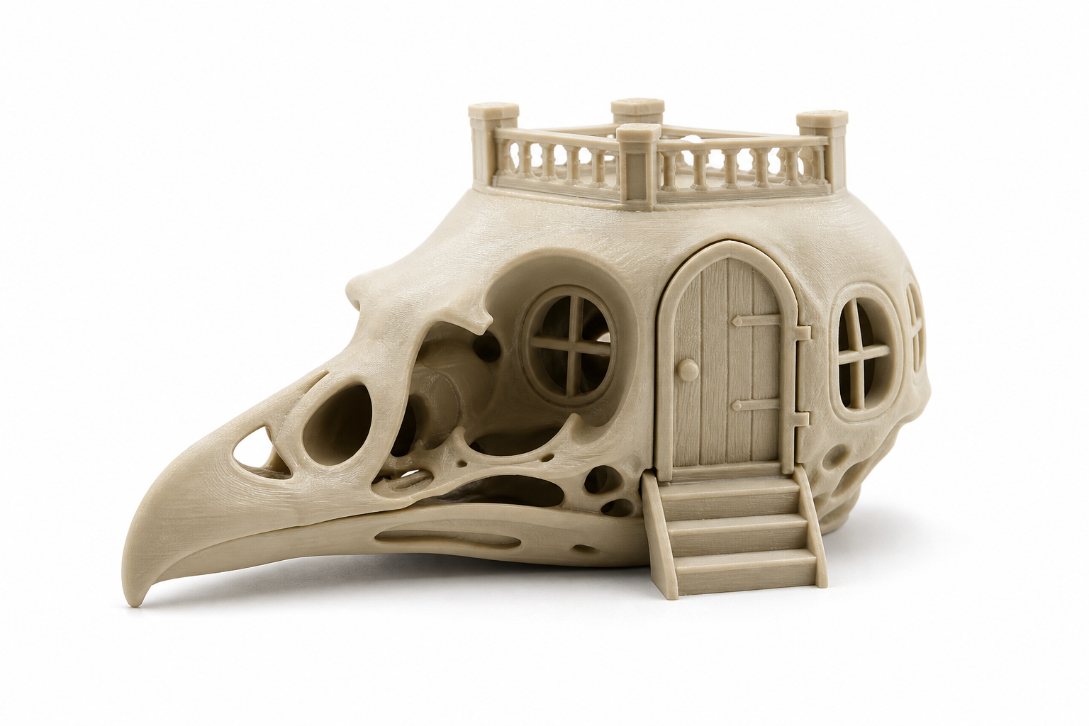 Caracara Skull Dodge إلهام التصميم الإبداعي للطباعة ثلاثية الأبعاد