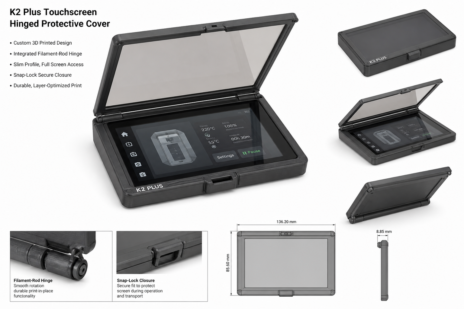 K2 Plus 屏幕保护盖 Inspirasi reka bentuk kreatif cetakan 3D