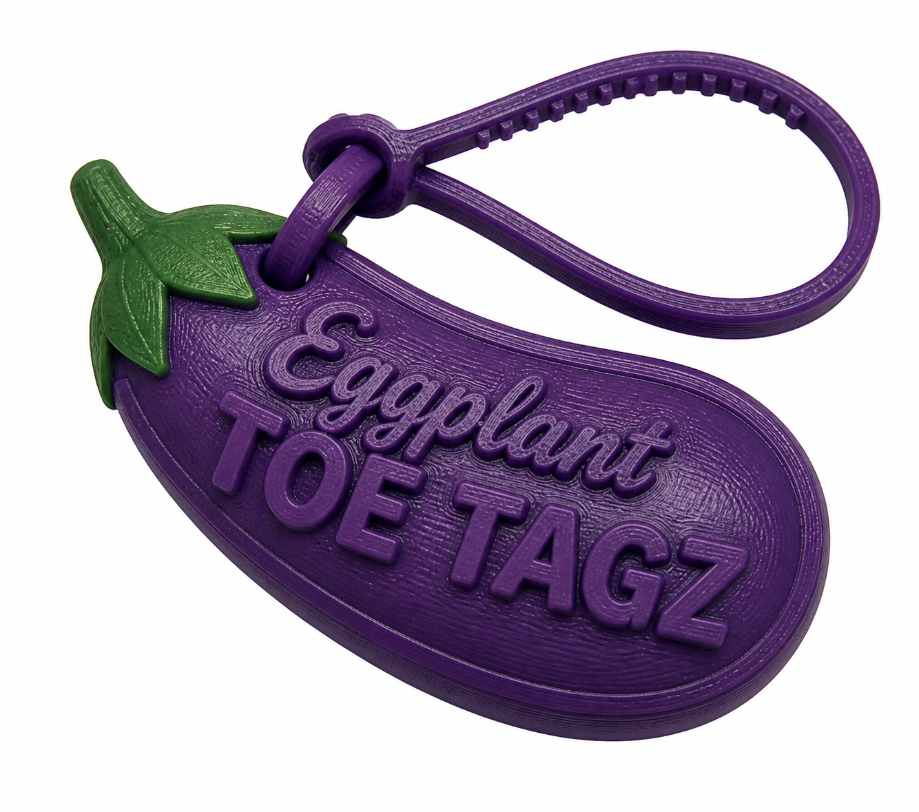 Eggplant Toe TagZ إلهام التصميم الإبداعي للطباعة ثلاثية الأبعاد