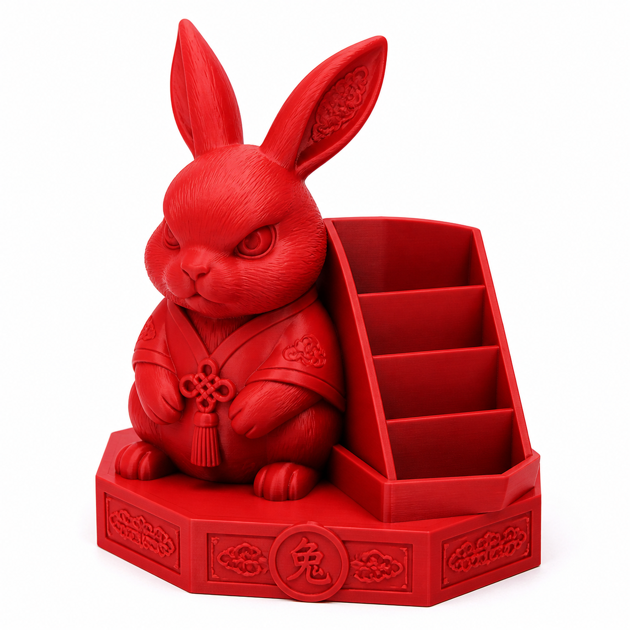 婚庆结婚红色兔子摆件,桌面玄关橱窗床头柜装饰品。3D打印创意设计灵感