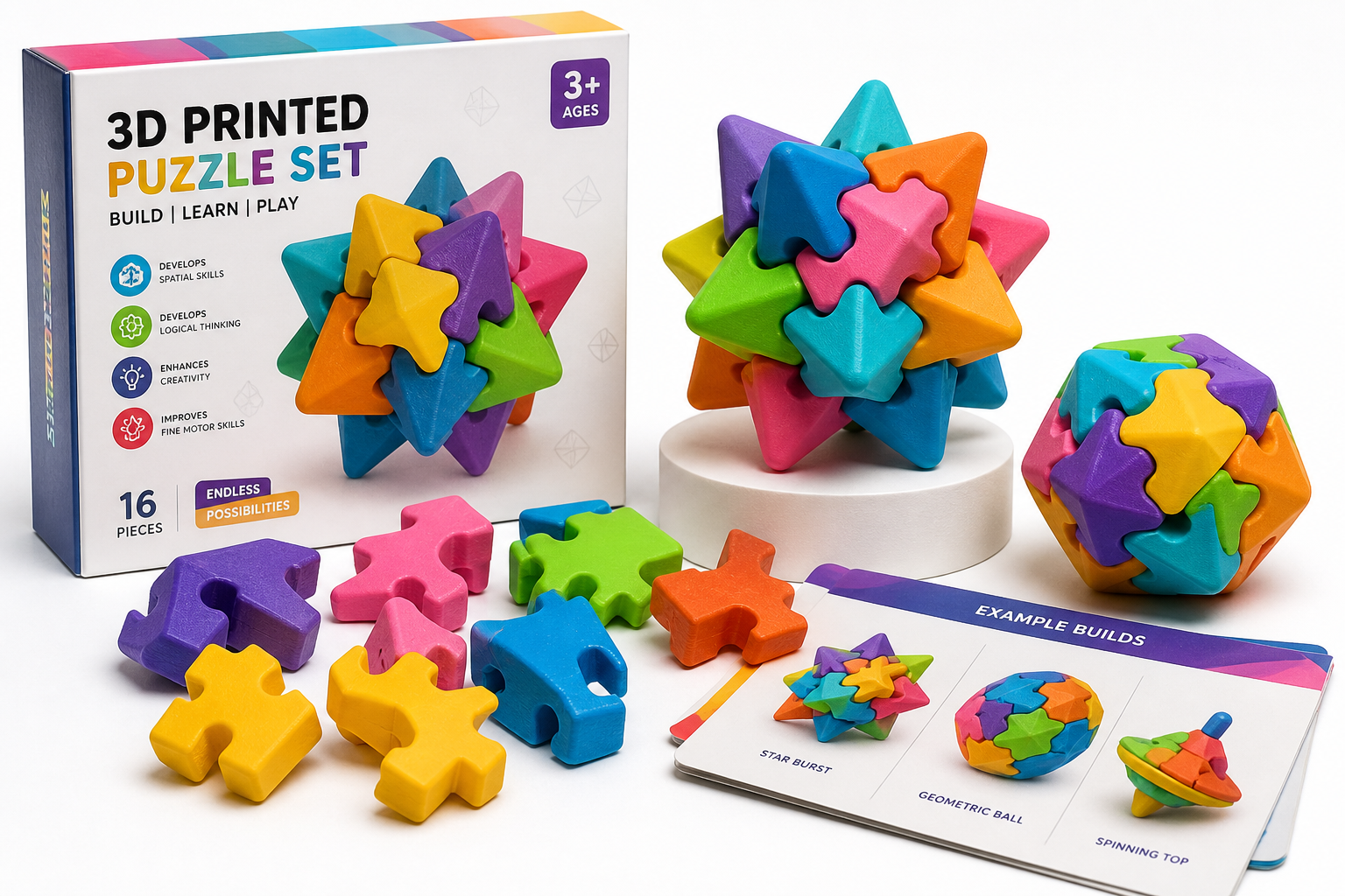 儿童智力拼图3D打印创意设计灵感