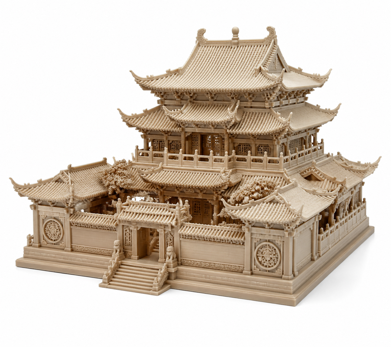 中国建筑斗拱结构微缩模型 إلهام التصميم الإبداعي للطباعة ثلاثية الأبعاد