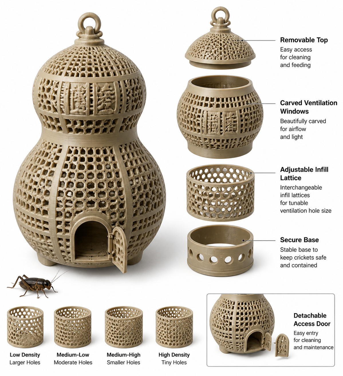 蝈蝈葫芦 3D Printing Creative Design Inspiration