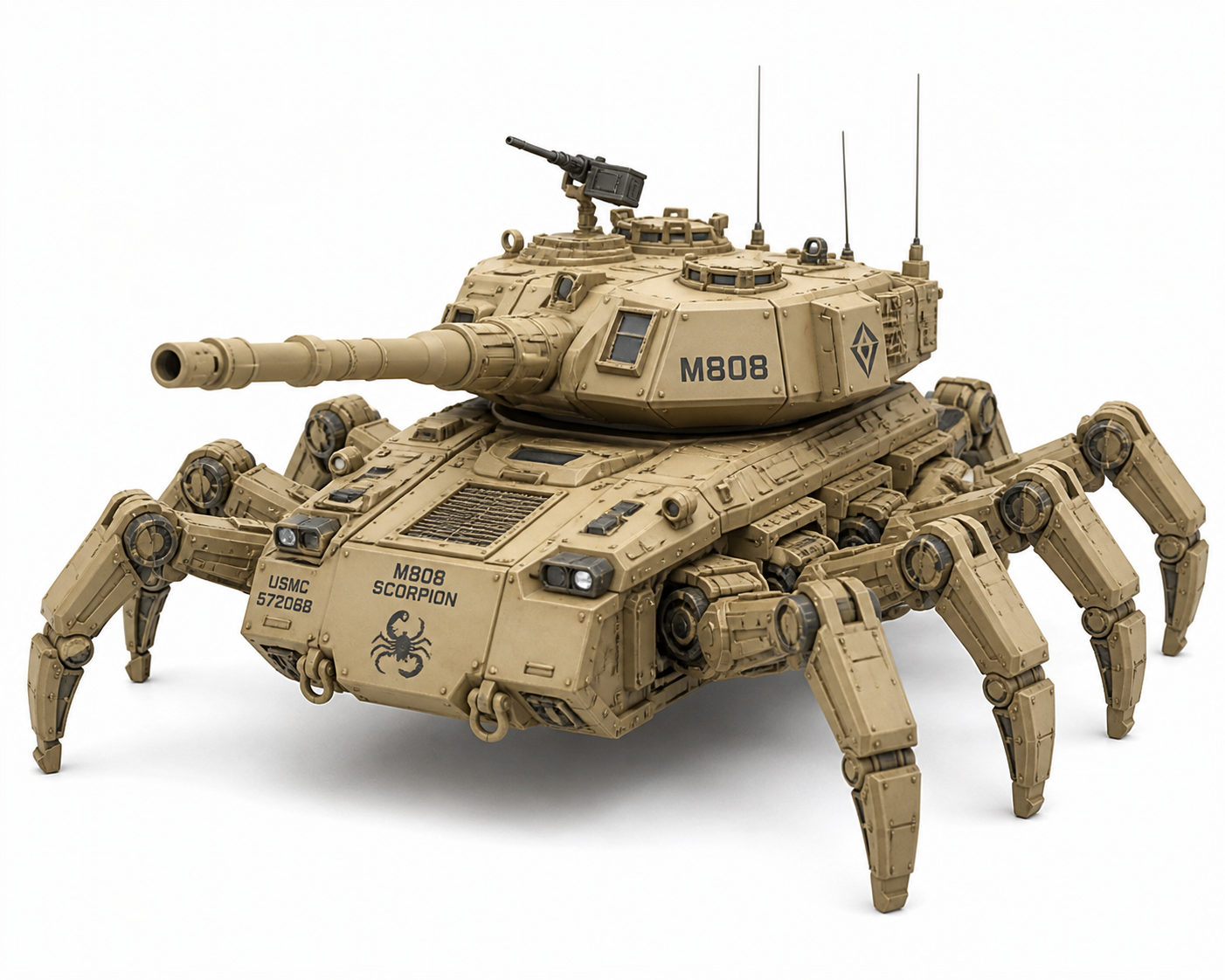 光环-M808天蝎主战坦克 Вдохновение креативного дизайна 3D-печати