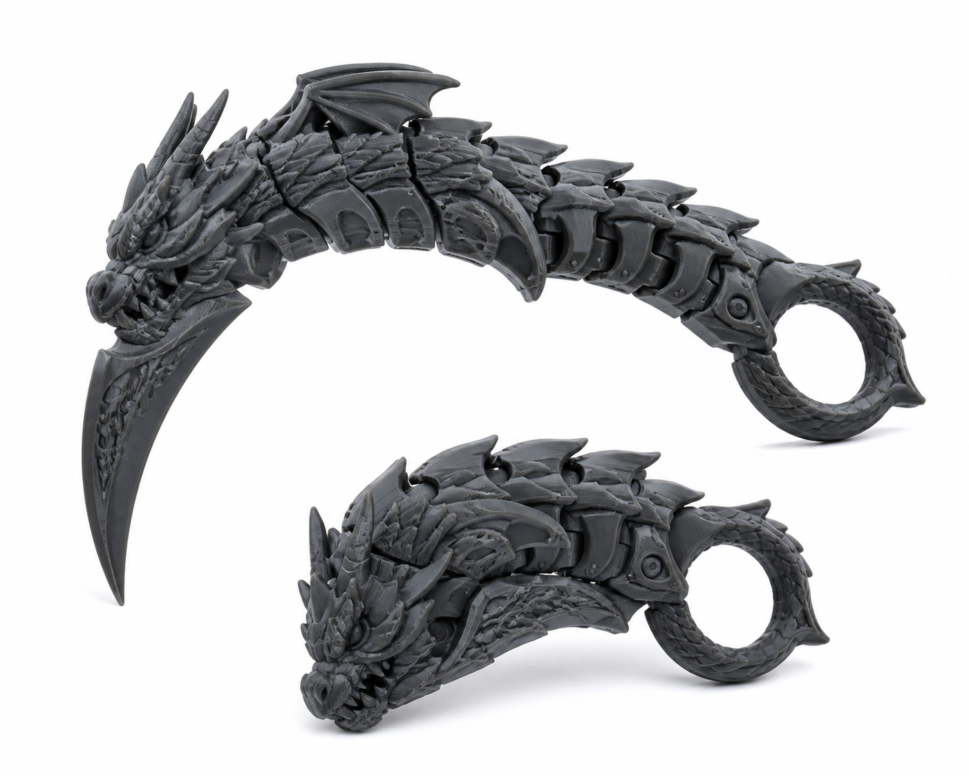Retractable Karambit 3D-print creatieve ontwerp inspiratie