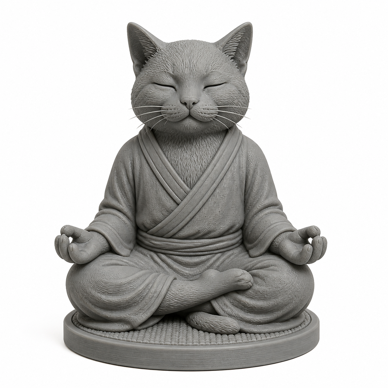 Zen Cat Meditating M Cảm hứng thiết kế sáng tạo in 3D