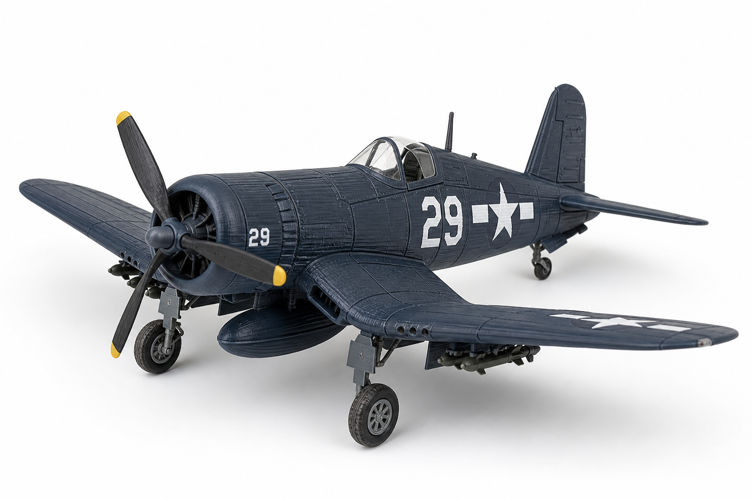 Corsair F2G 战斗机飞机套件卡 إلهام التصميم الإبداعي للطباعة ثلاثية الأبعاد