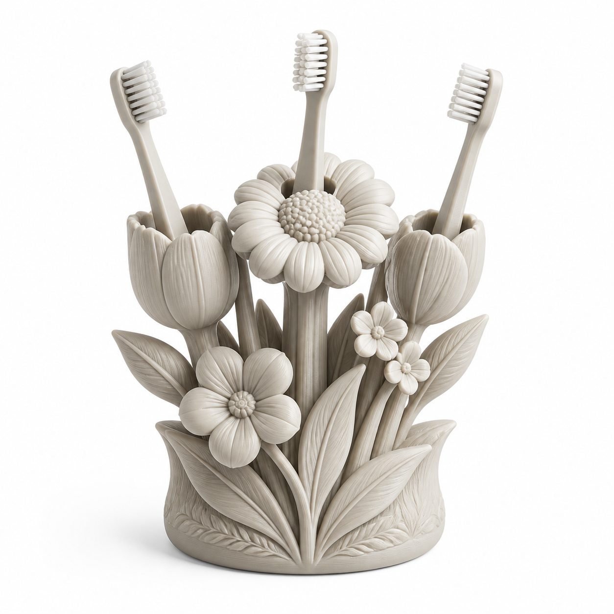 Flower toothbrush ho إلهام التصميم الإبداعي للطباعة ثلاثية الأبعاد