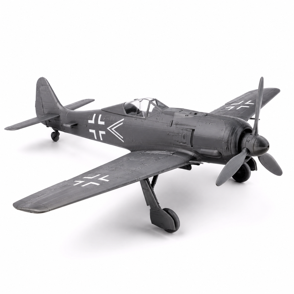 福克-沃尔夫 Fw-190战斗机 二战德国研制 高3D打印创意设计灵感