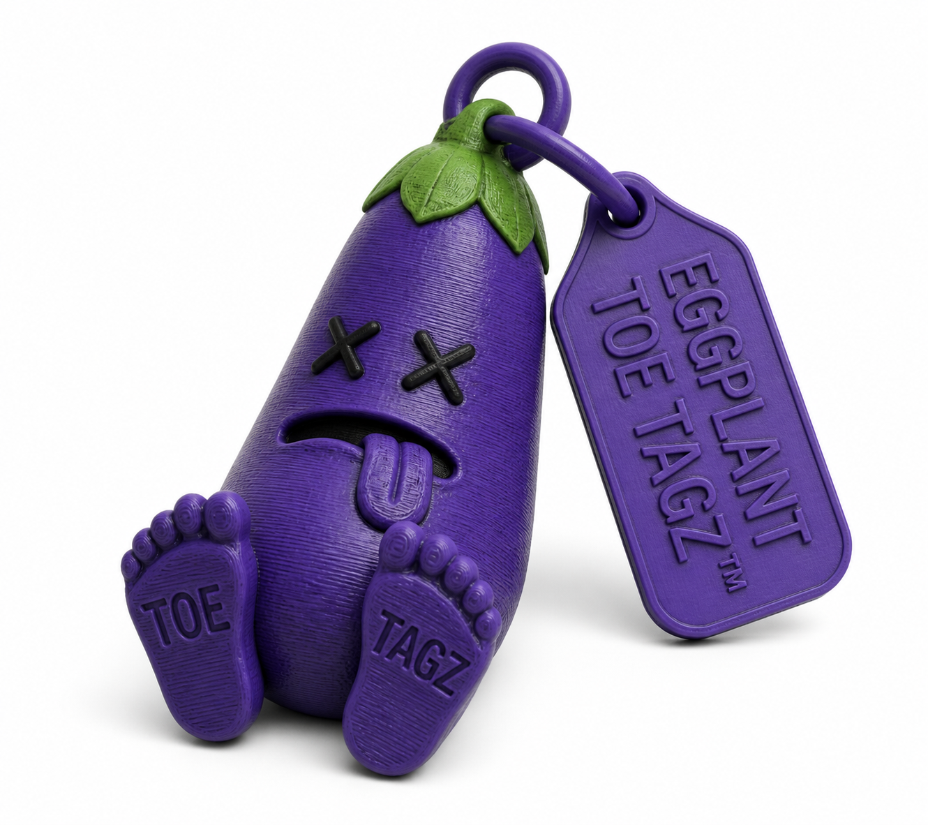 Eggplant Toe TagZ إلهام التصميم الإبداعي للطباعة ثلاثية الأبعاد