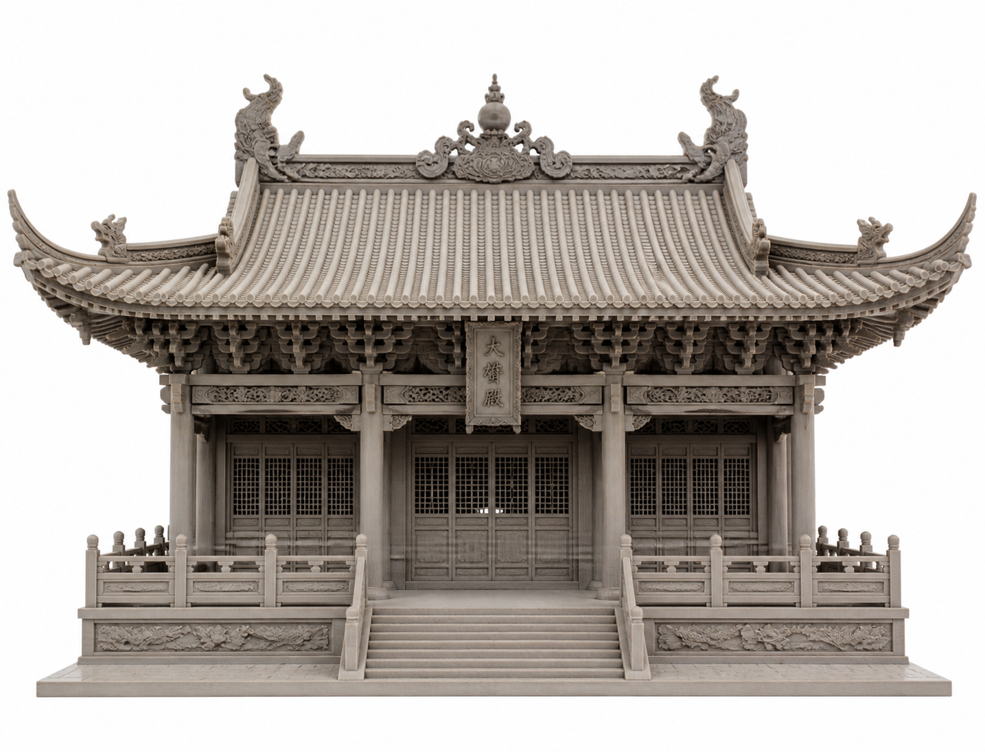 中式单檐歇山顶小殿 إلهام التصميم الإبداعي للطباعة ثلاثية الأبعاد