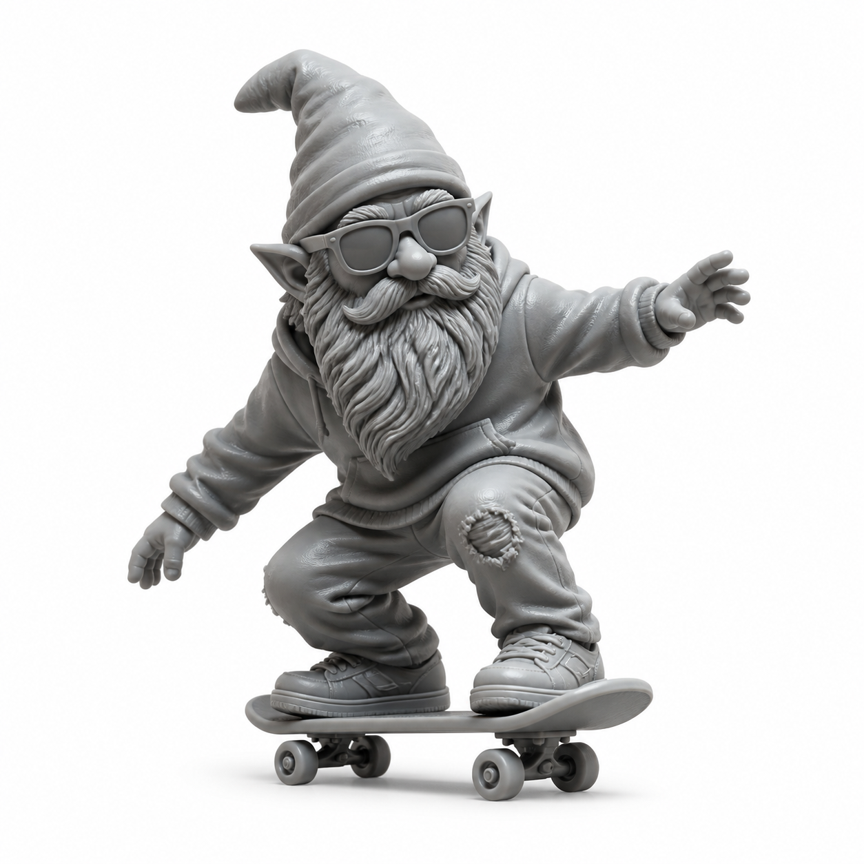 Skater Gnome Inspirasi desain kreatif cetak 3D