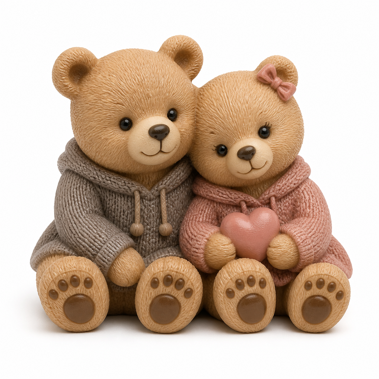 情侣熊系列-坐着生气的一二(Couple 3D प्रिंटिंग रचनात्मक डिज़ाइन प्रेरणा