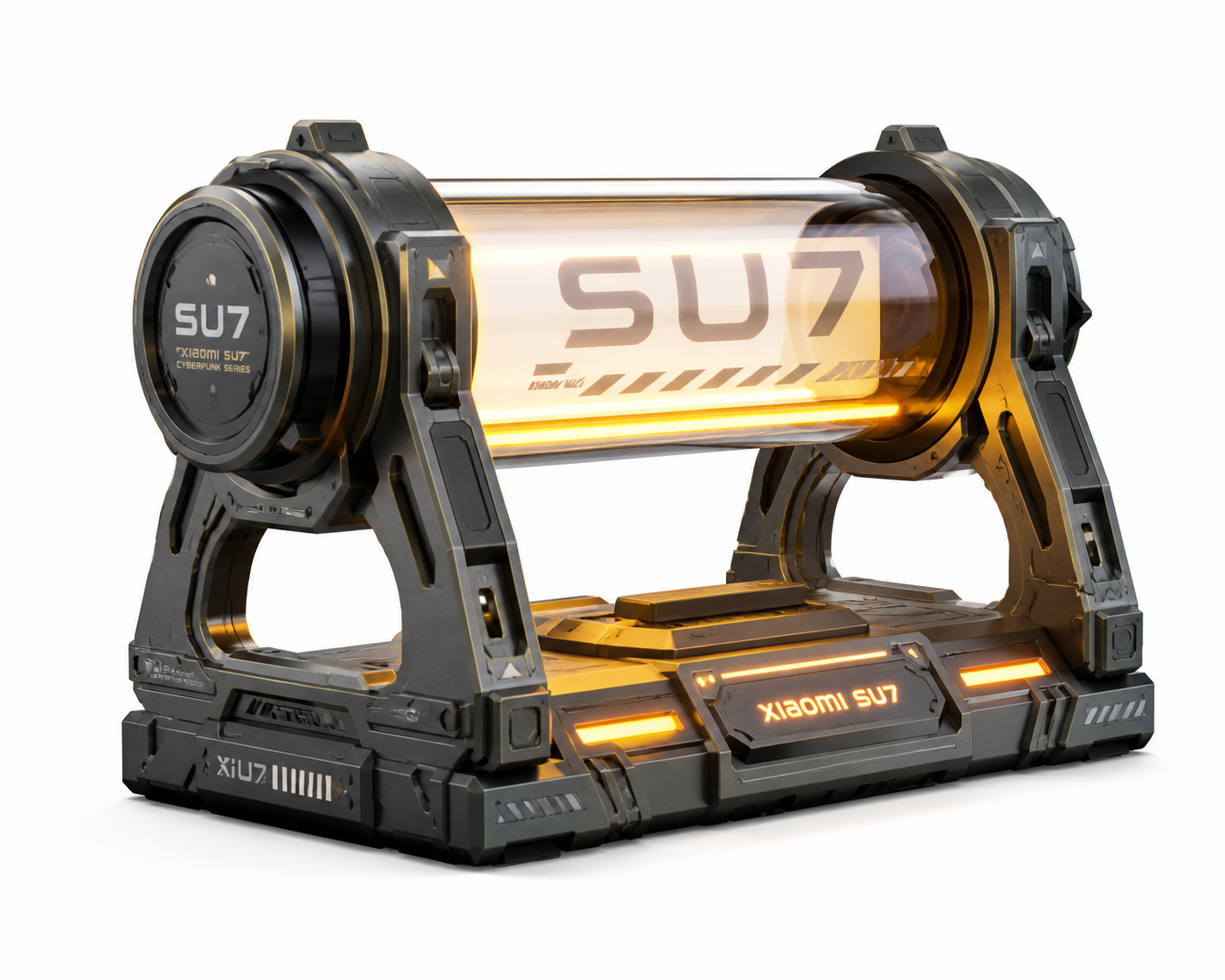 小米SU7同款手电筒灯具模型罩补光灯3D打印创意设计灵感