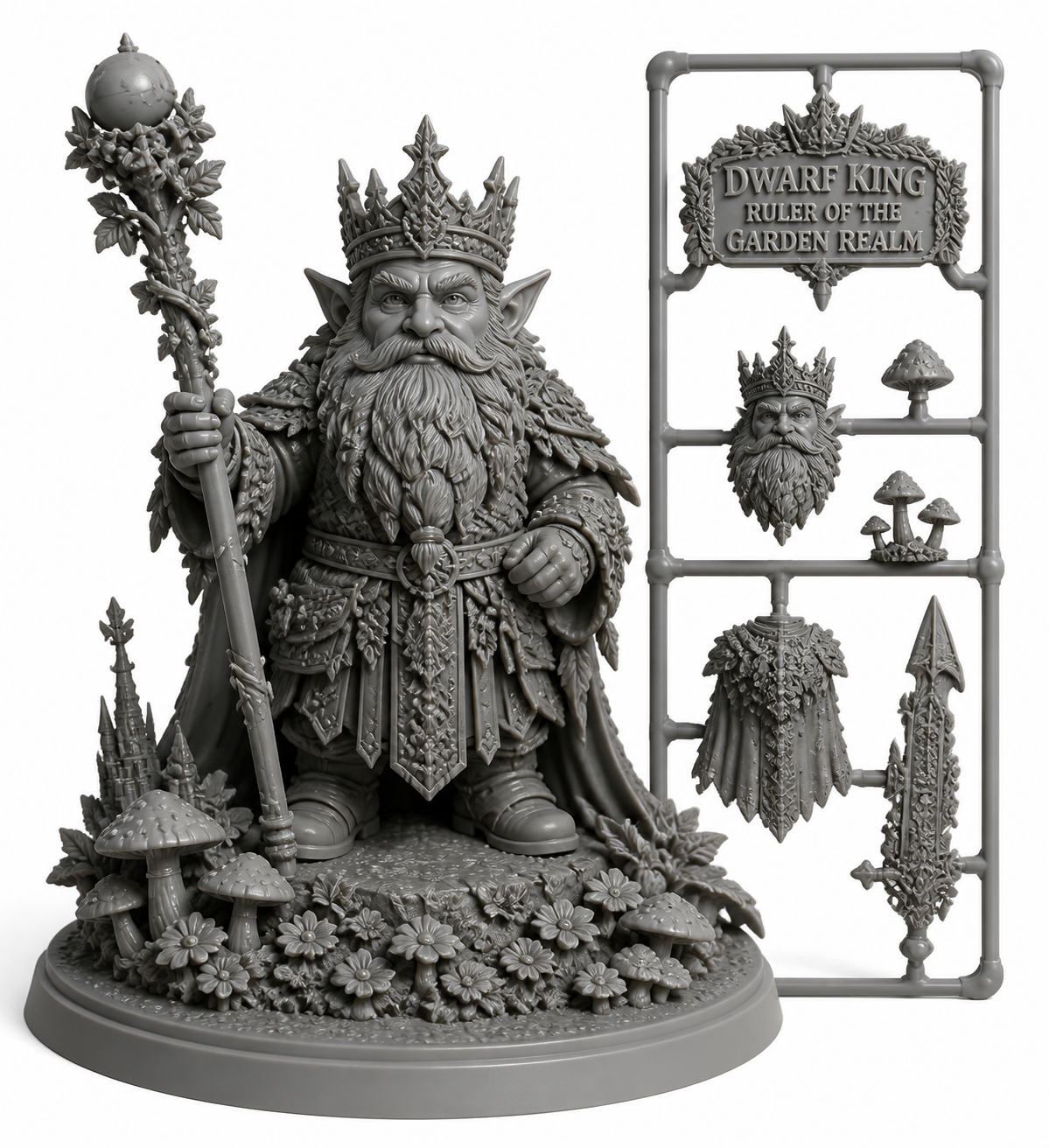 Dwarf King Gnome 3D-Druck kreative Design-Inspiration