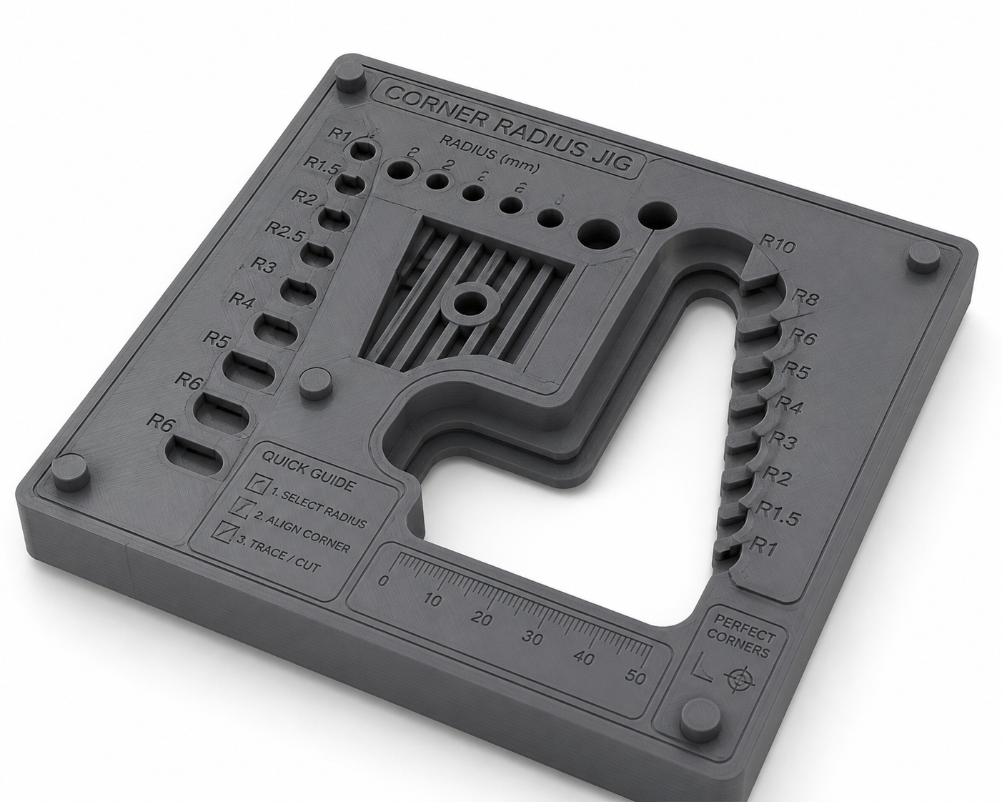 Corner Radius Jig Вдохновение креативного дизайна 3D-печати