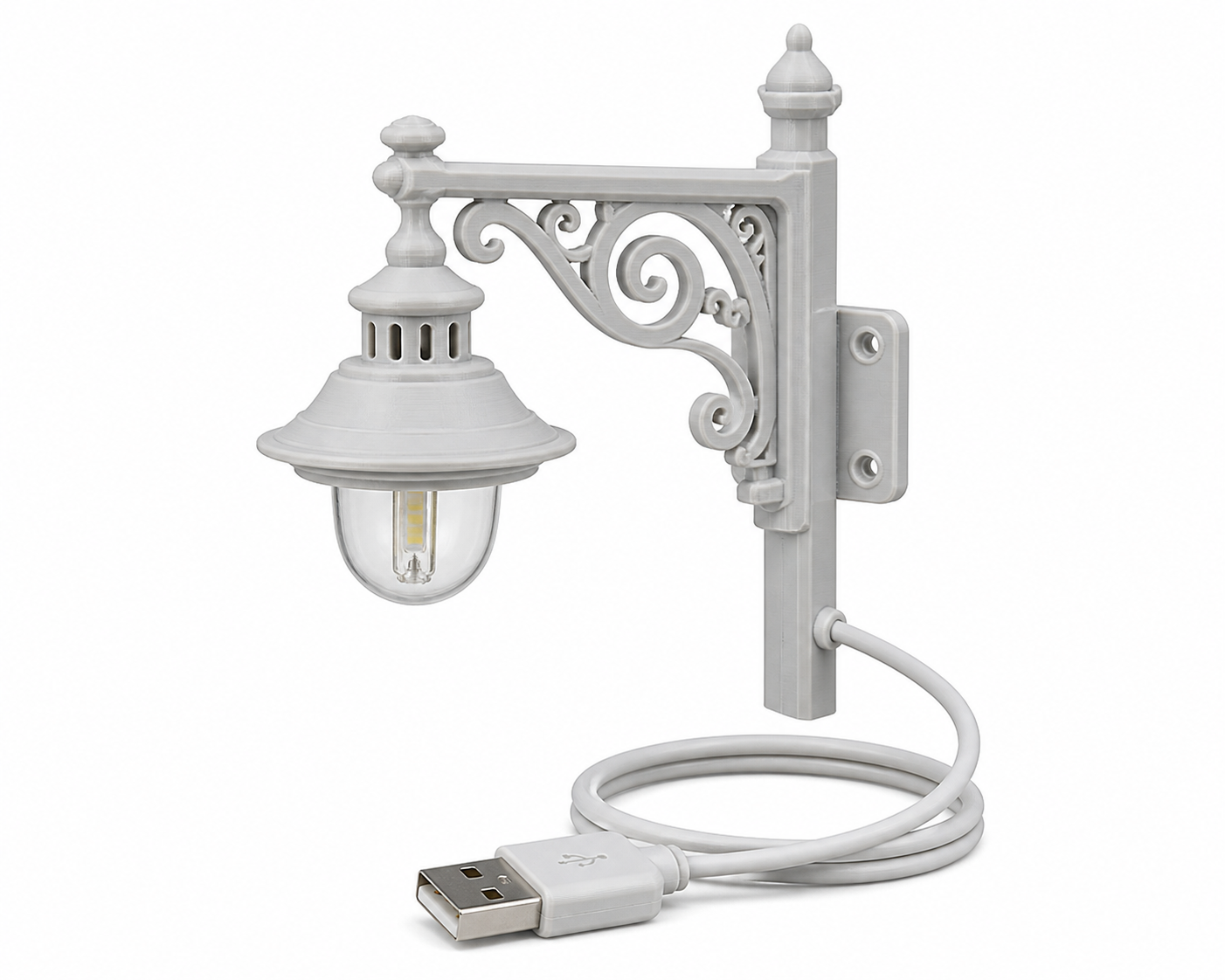 锥形 USB 灯 Inspirasi reka bentuk kreatif cetakan 3D