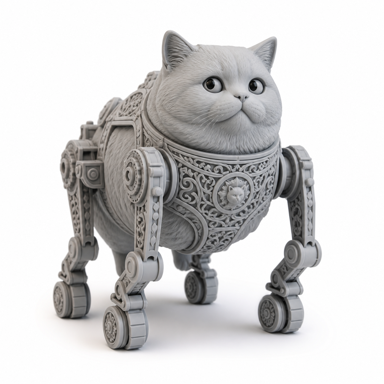 Chonky Kitten with W 3D Printing Creative Design Inspiration