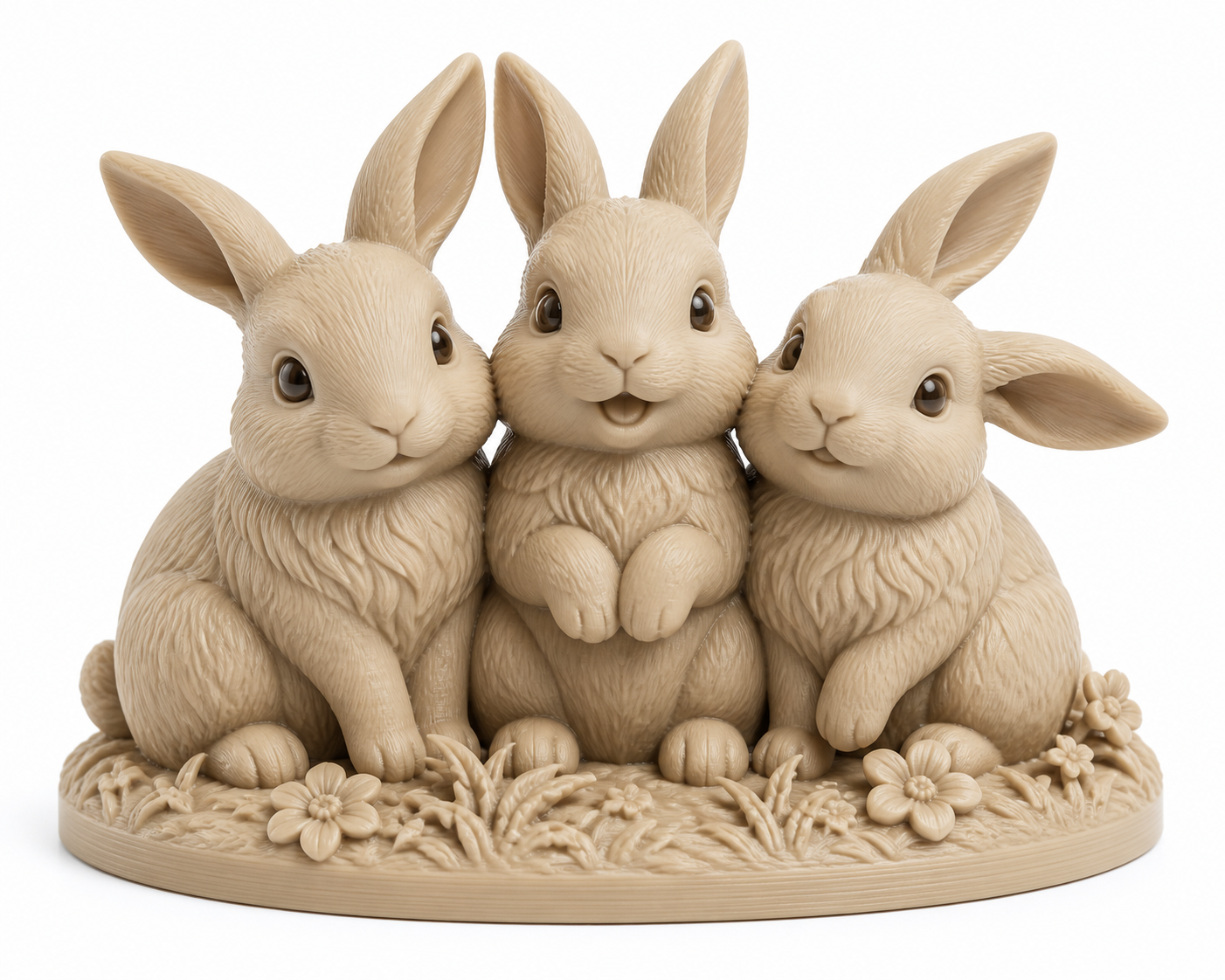 Three Cute Bunnies Inspirasi reka bentuk kreatif cetakan 3D