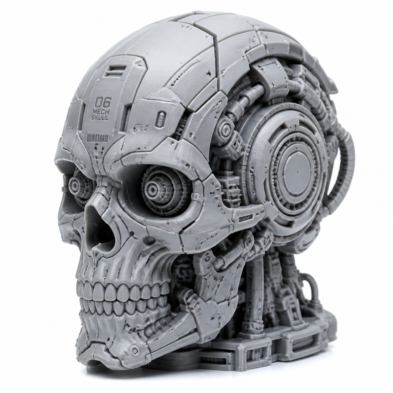 Cyberpunk Mecha Skul 3D प्रिंटिंग रचनात्मक डिज़ाइन प्रेरणा