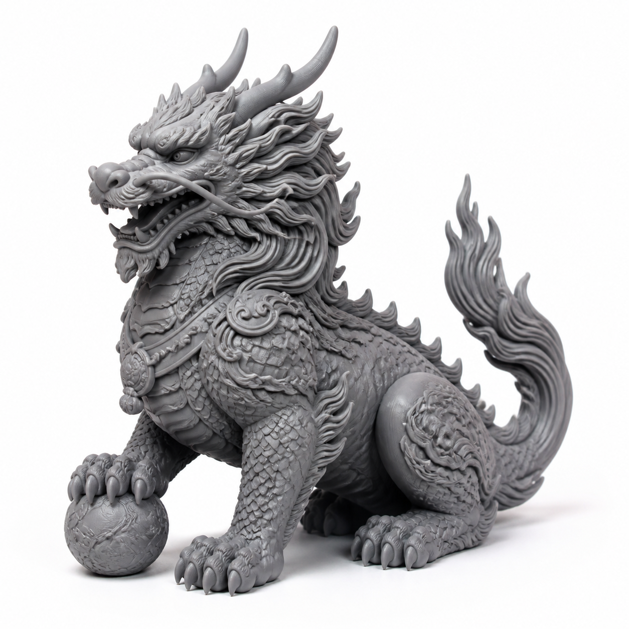 国风中式小龙摆件治愈系桌面摆件【平安-喜 Inspiración de diseño creativo impresión 3D