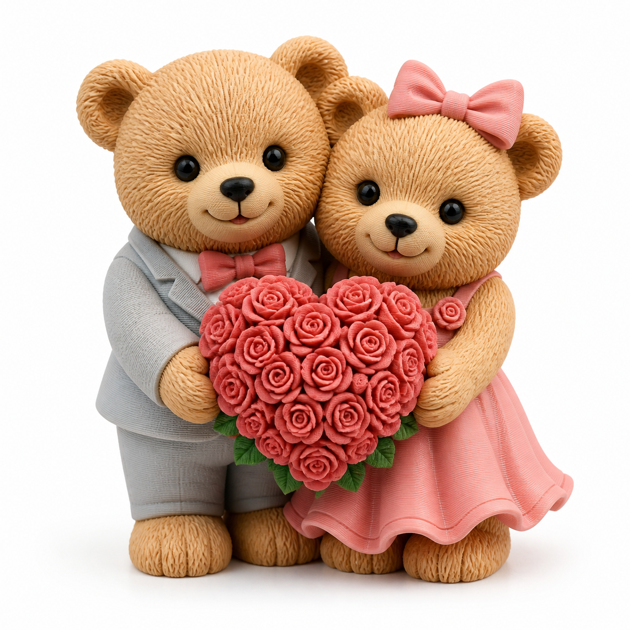 实用情侣熊系列-头戴花环的一二(Couple Be3D打印创意设计灵感