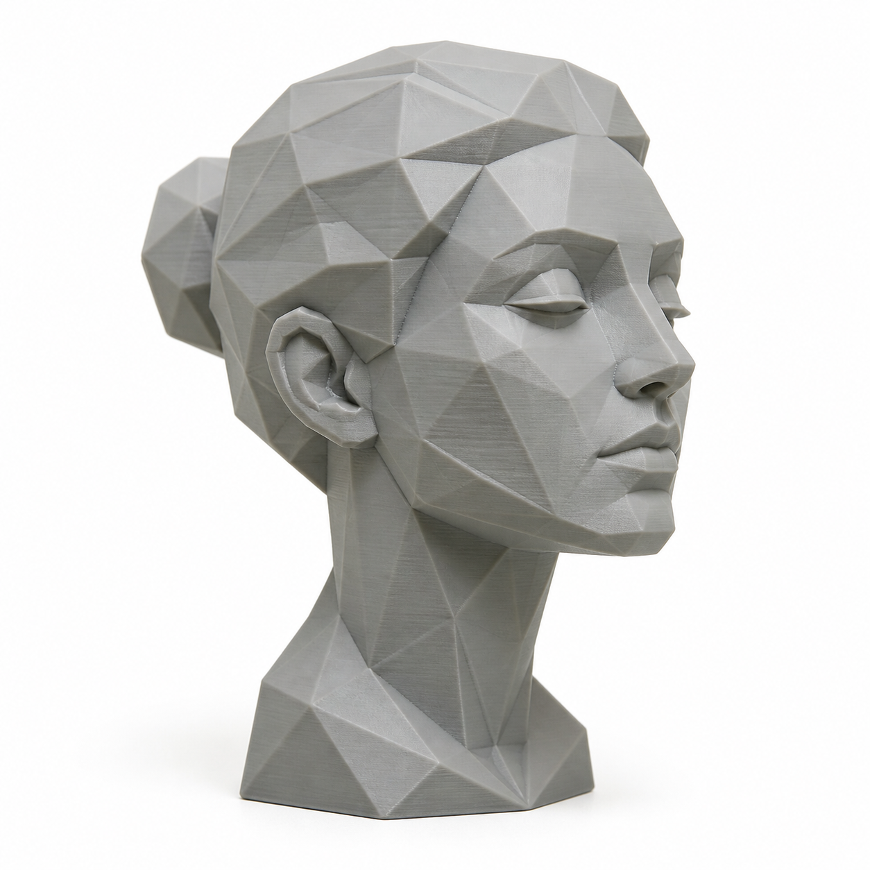 Geometric Woman Head Inspirasi desain kreatif cetak 3D