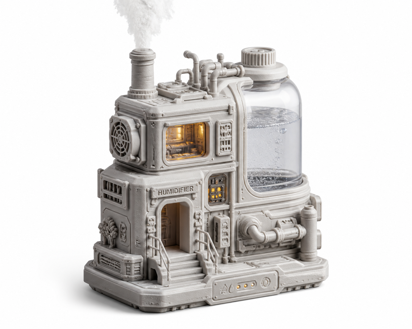 桌面苔藓盆栽加湿器 Ispirazione di design creativo stampa 3D