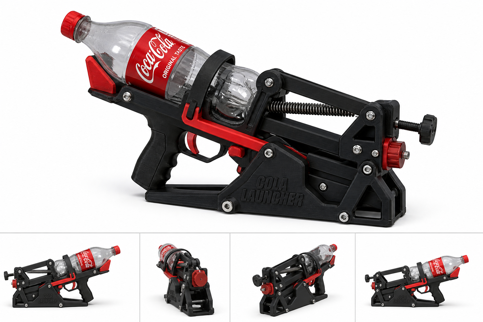 可乐瓶发射器 Inspiração de design criativo impressão 3D