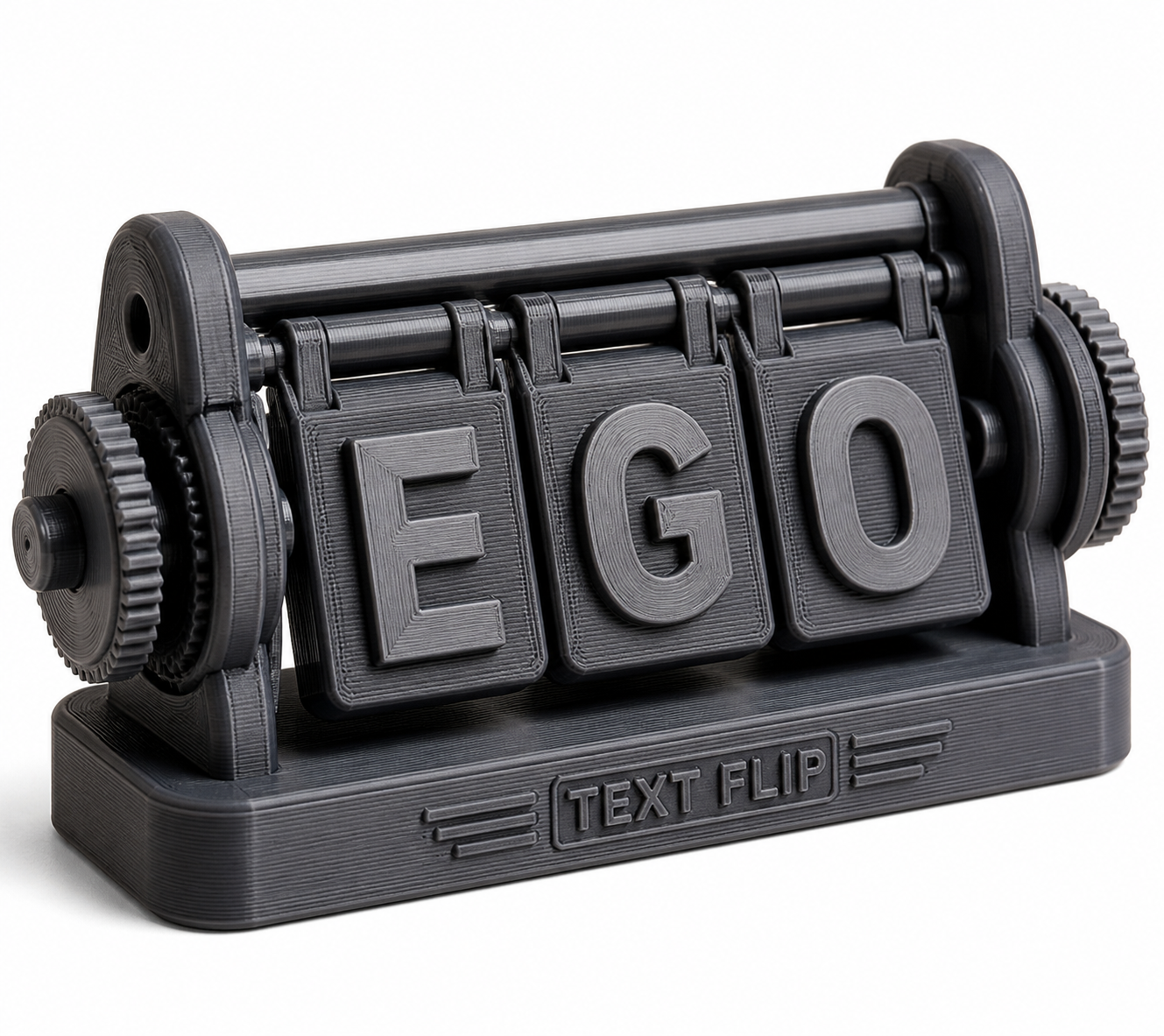 Text Flip: Ego - Dea إلهام التصميم الإبداعي للطباعة ثلاثية الأبعاد