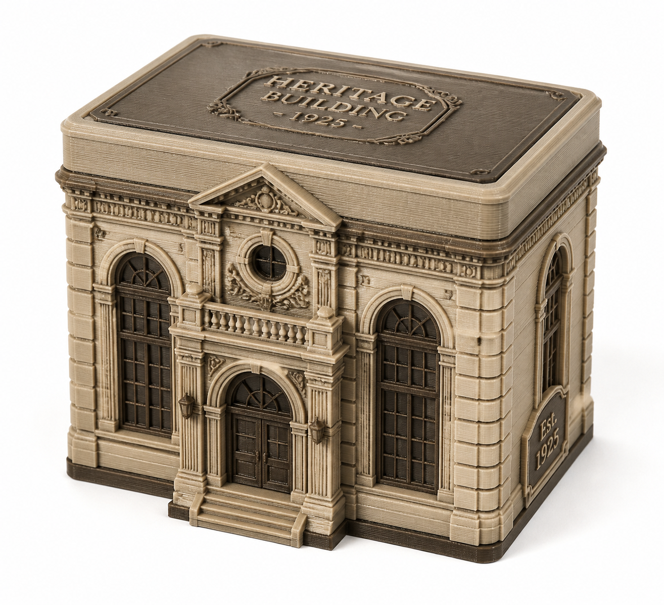 新古典主义建筑 储物盒 首饰盒 开合结构 Cảm hứng thiết kế sáng tạo in 3D