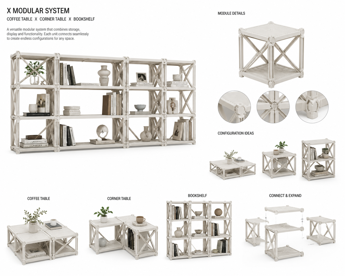 COFFE TABLE X CORNER แรงบันดาลใจการออกแบบสร้างสรรค์พิมพ์ 3D