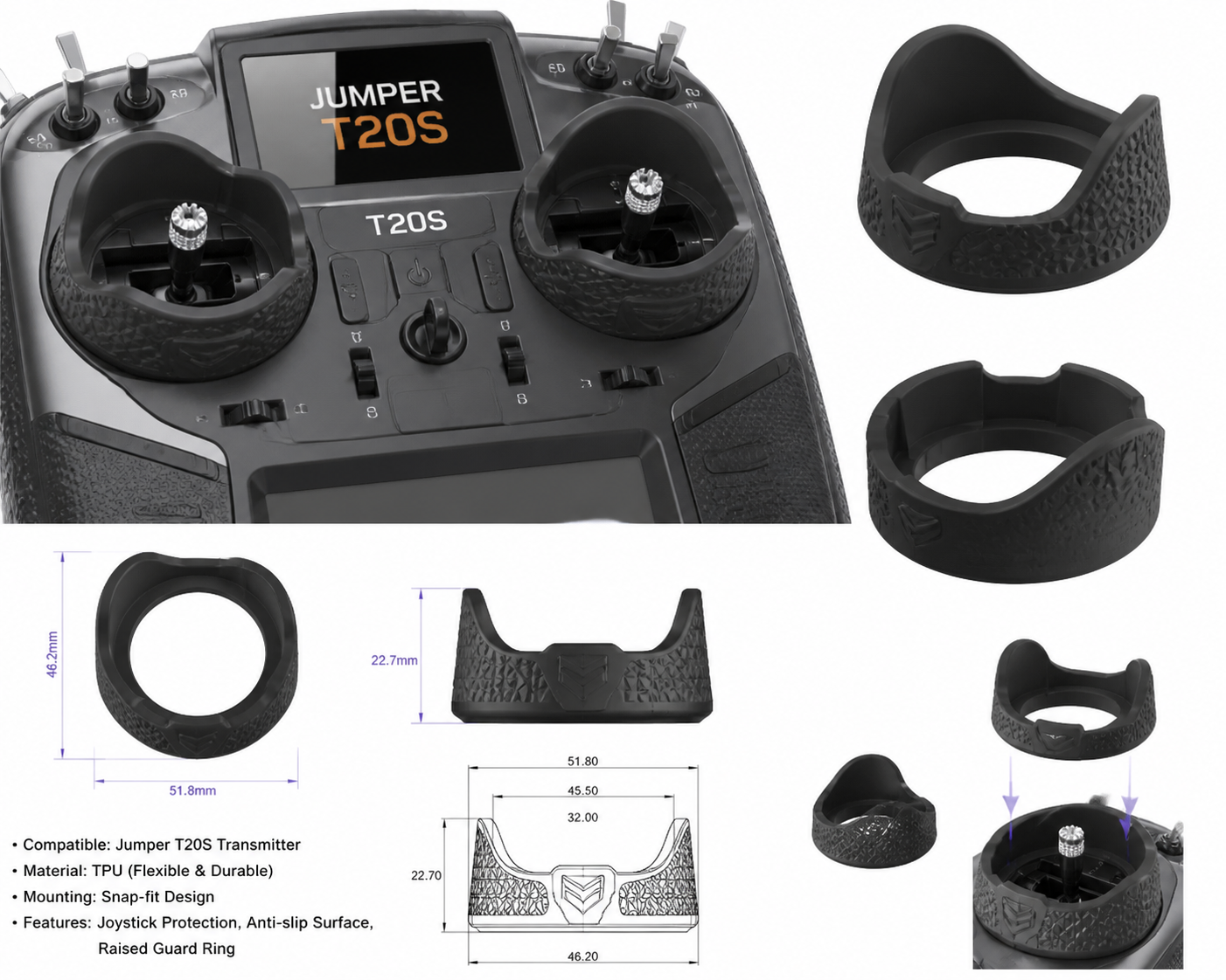 Jumper T20S 摇杆保护 Вдохновение креативного дизайна 3D-печати