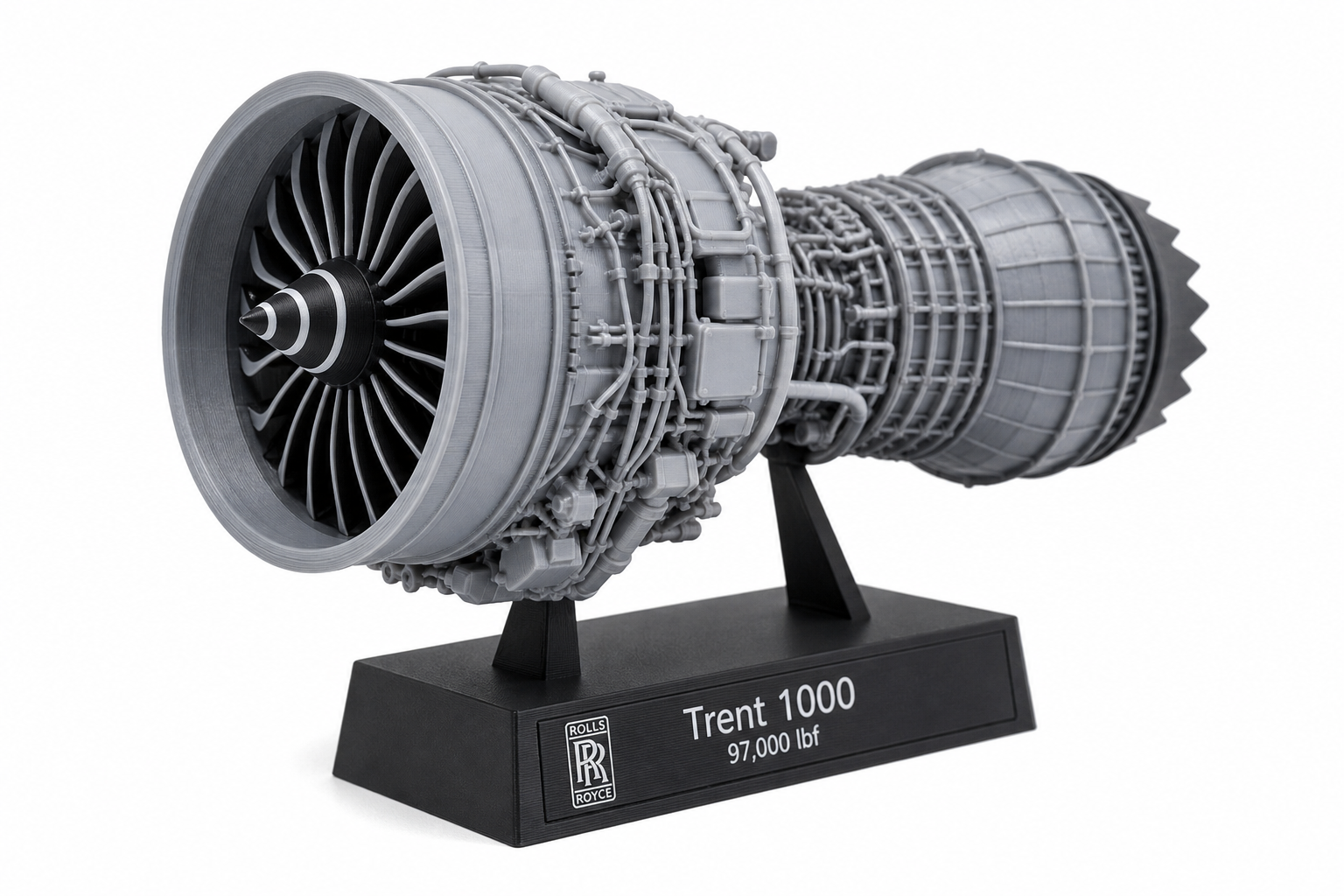 精美劳斯莱斯Trent1000航空发动机模型3D打印创意设计灵感