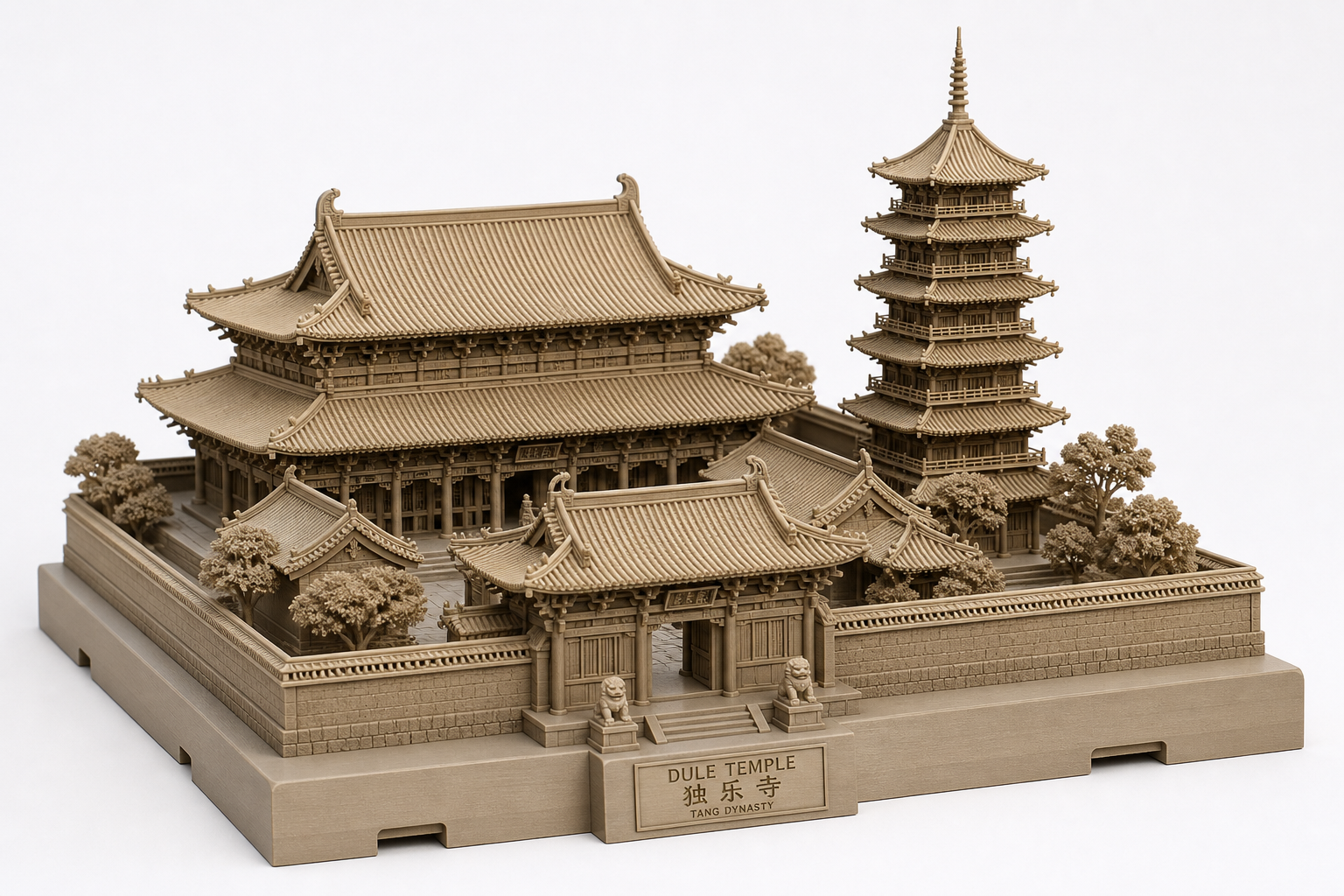独乐寺 إلهام التصميم الإبداعي للطباعة ثلاثية الأبعاد