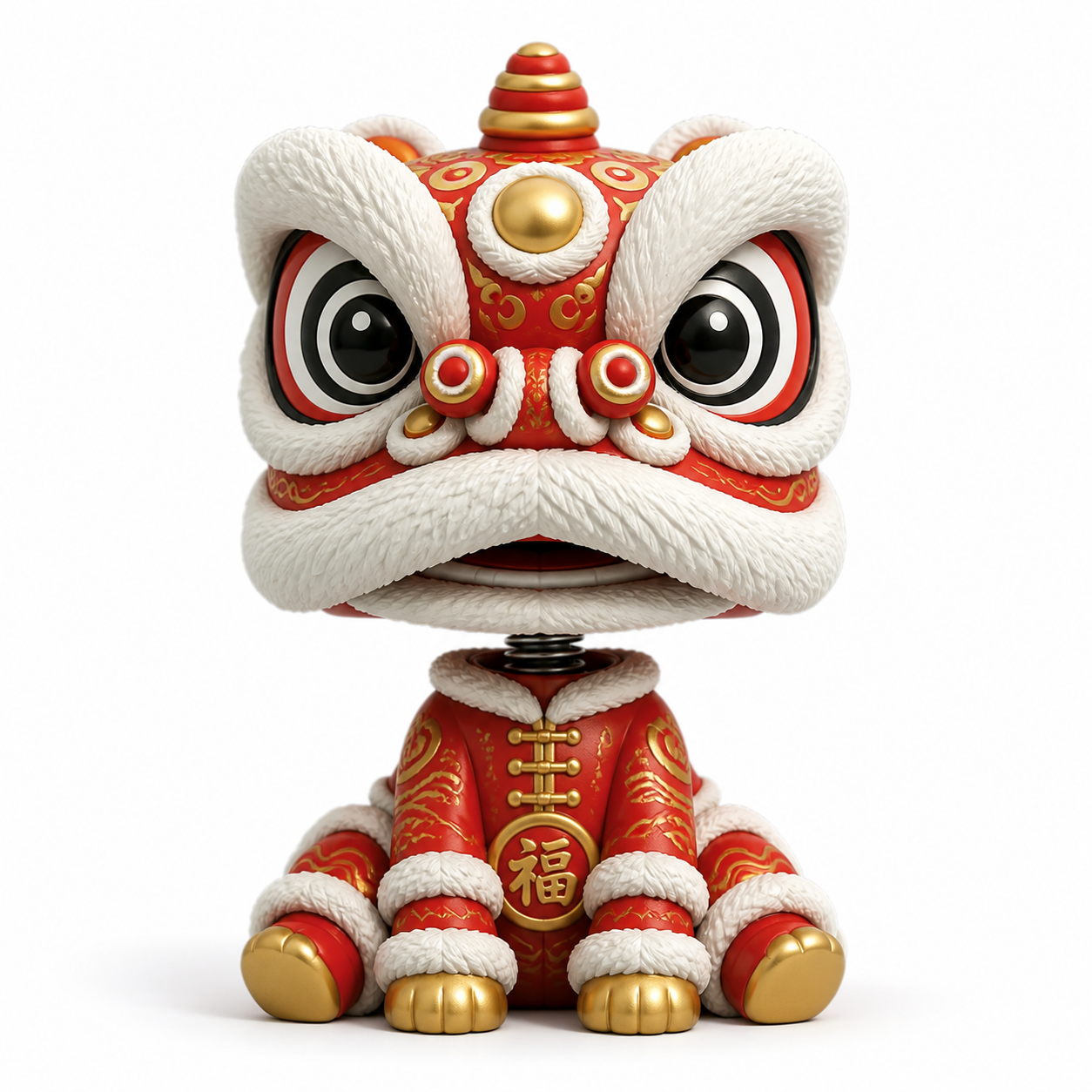 中国醒狮Bobble-Head-Lion Вдохновение креативного дизайна 3D-печати
