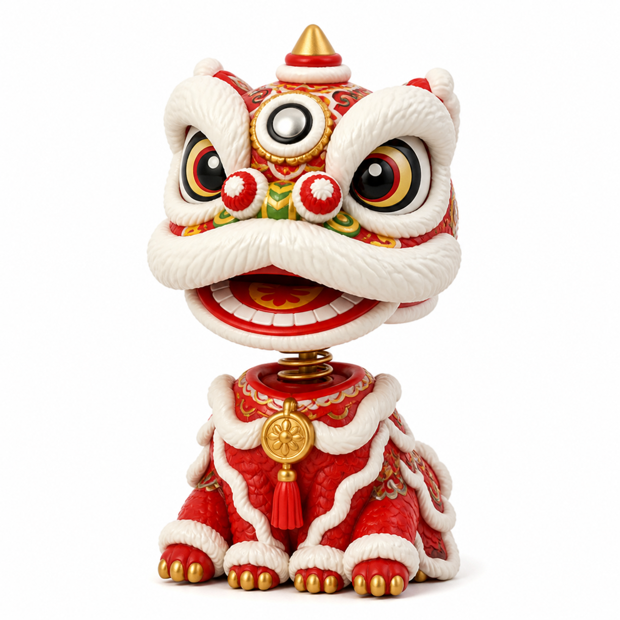 中国醒狮Bobble-Head-Lion Вдохновение креативного дизайна 3D-печати