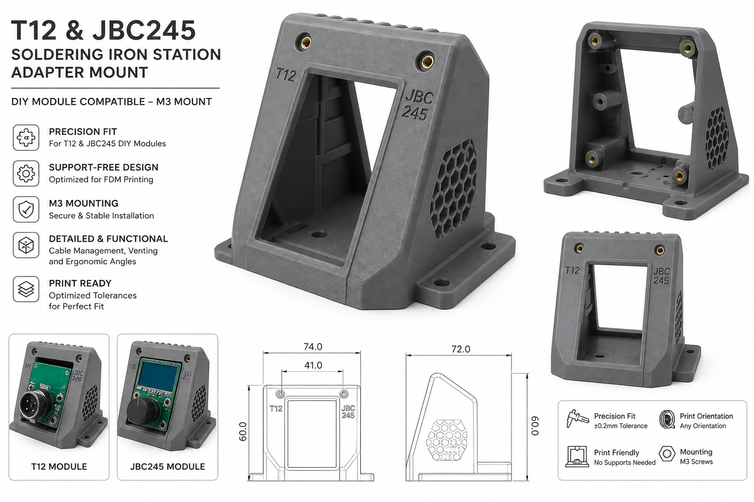 t12，jbc245电烙铁DIY 3D Printing Creative Design Inspiration
