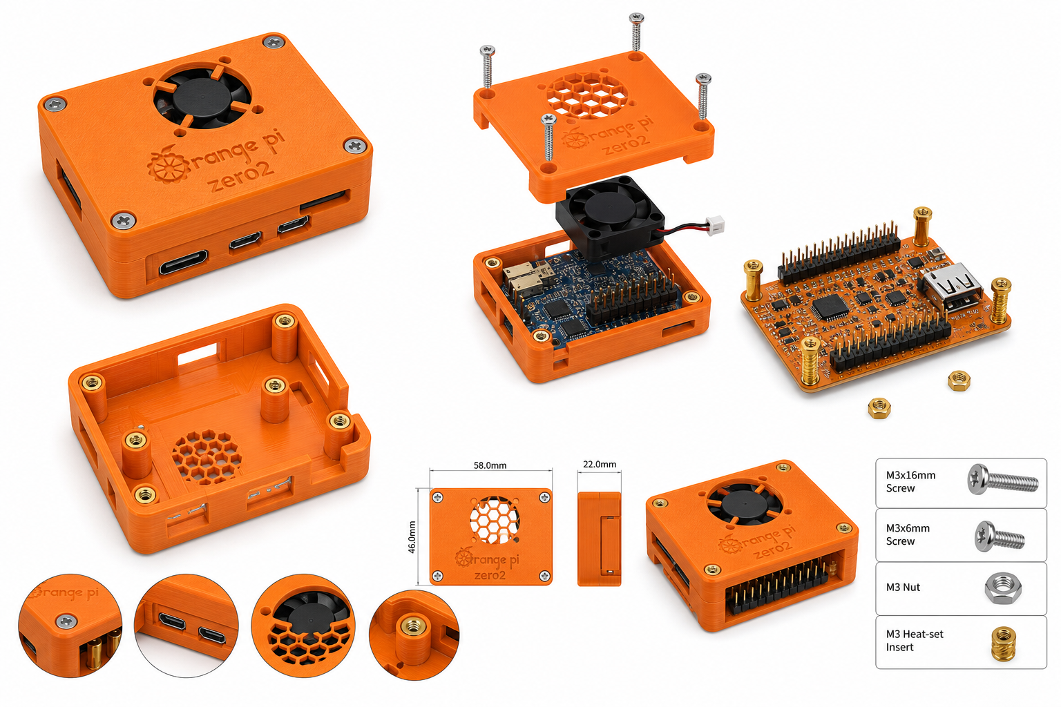 香橙派zero2外壳(带拓展板)V1.0 3D-Druck kreative Design-Inspiration