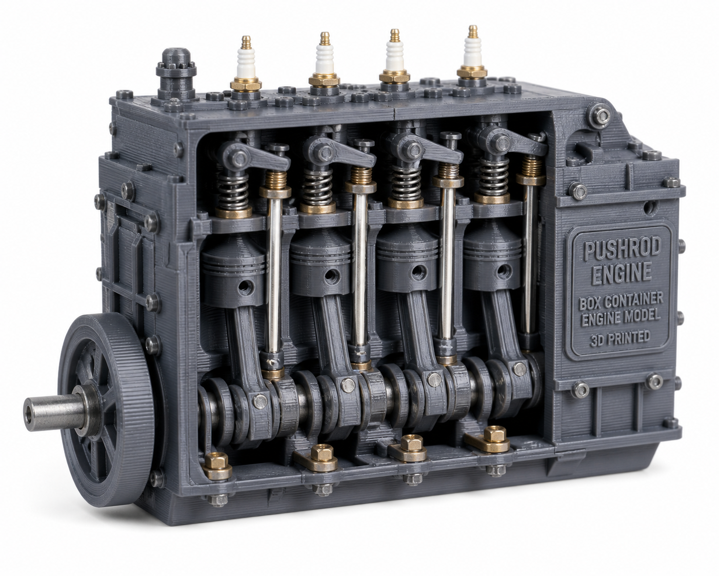 PushRod Engine with 3D Printing Creative Design Inspiration