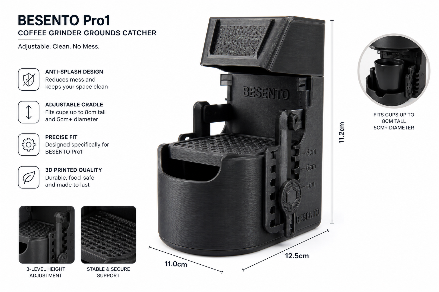 百胜图Pro1落粉器 Вдохновение креативного дизайна 3D-печати