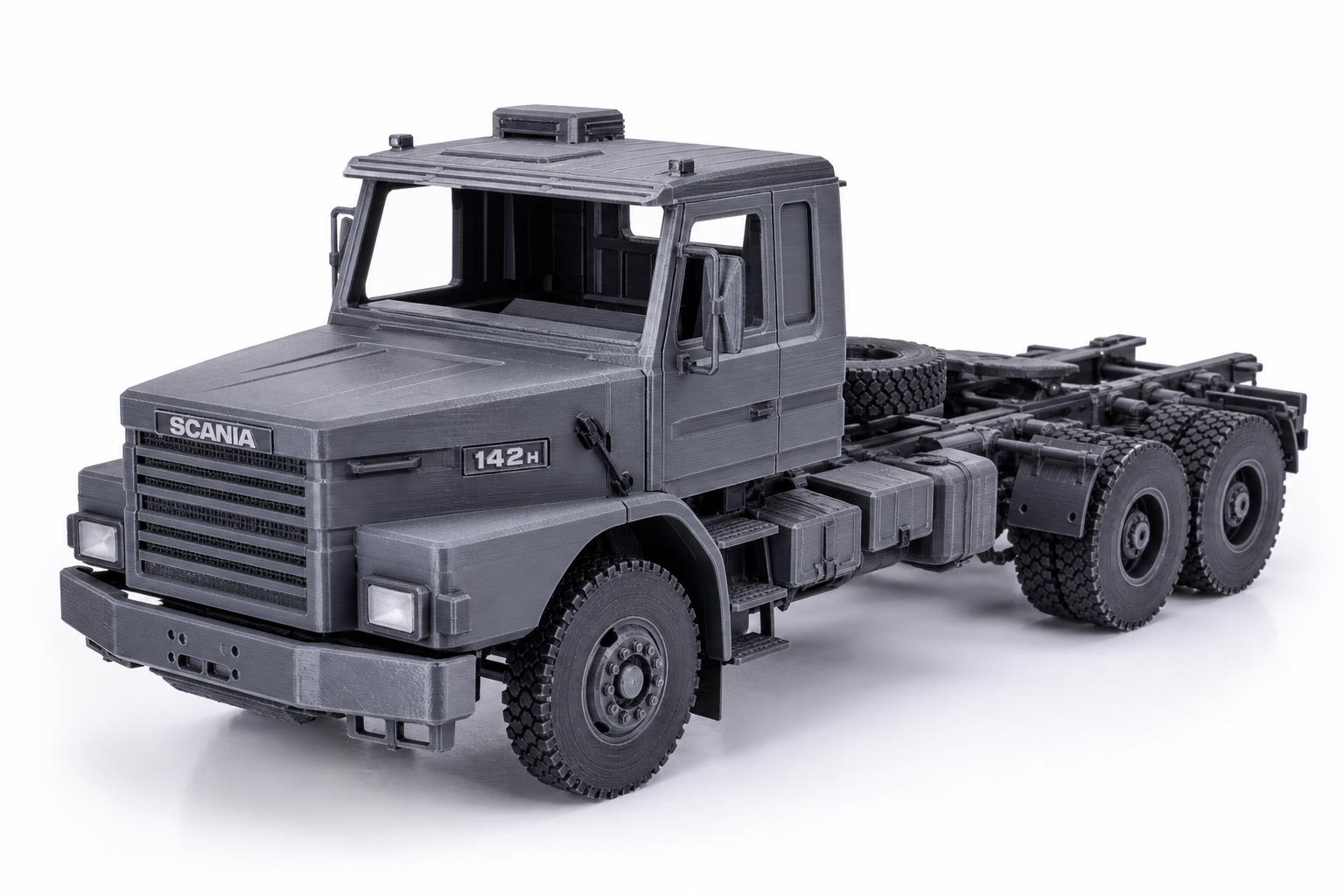 1:20比例6X6斯堪尼亚拖挂卡车142车型长头卡3D打印创意设计灵感