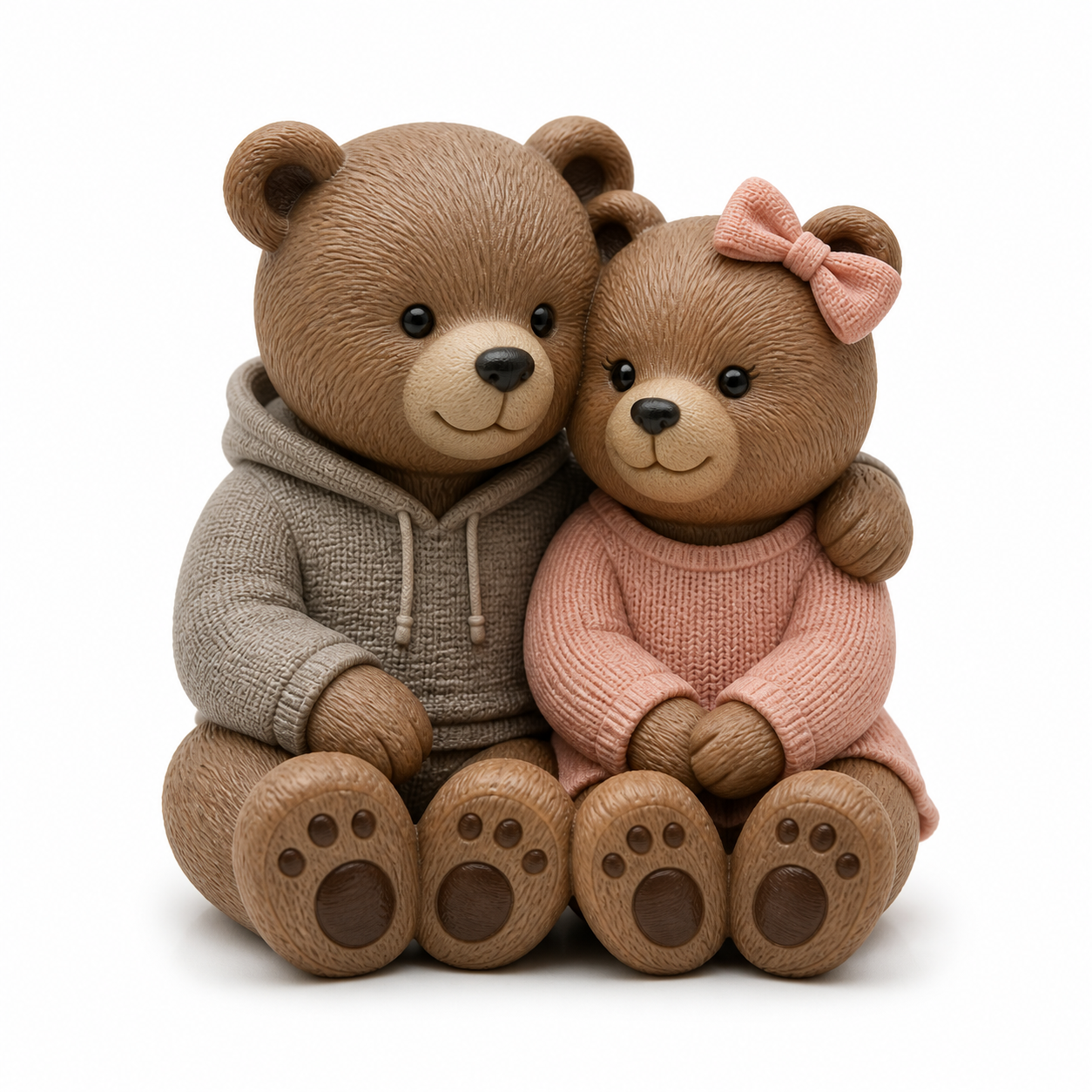 创意情侣熊系列-坐着的一二(Couple Bear3D打印创意设计灵感