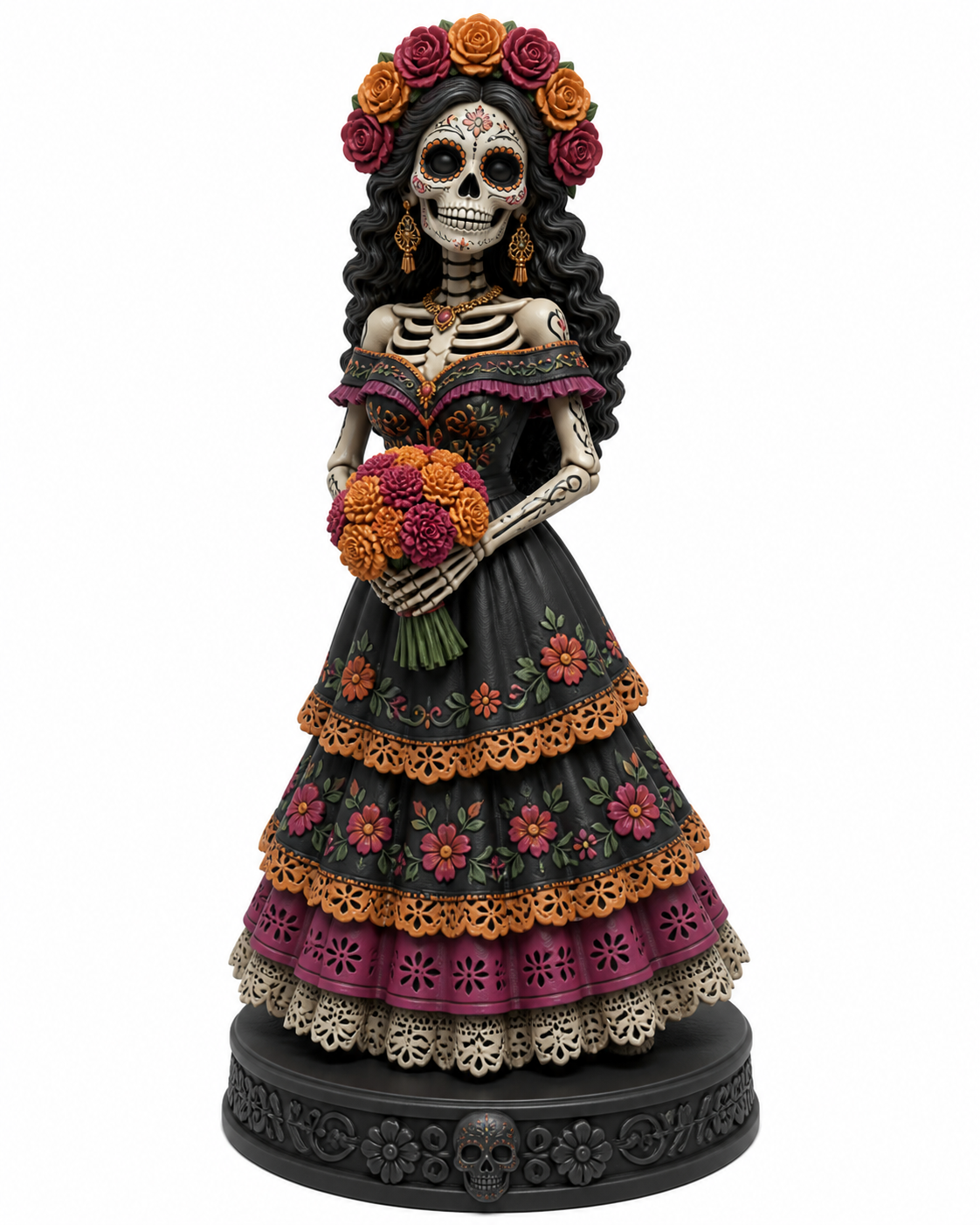 Dia dos Muertos Doll Inspirasi reka bentuk kreatif cetakan 3D