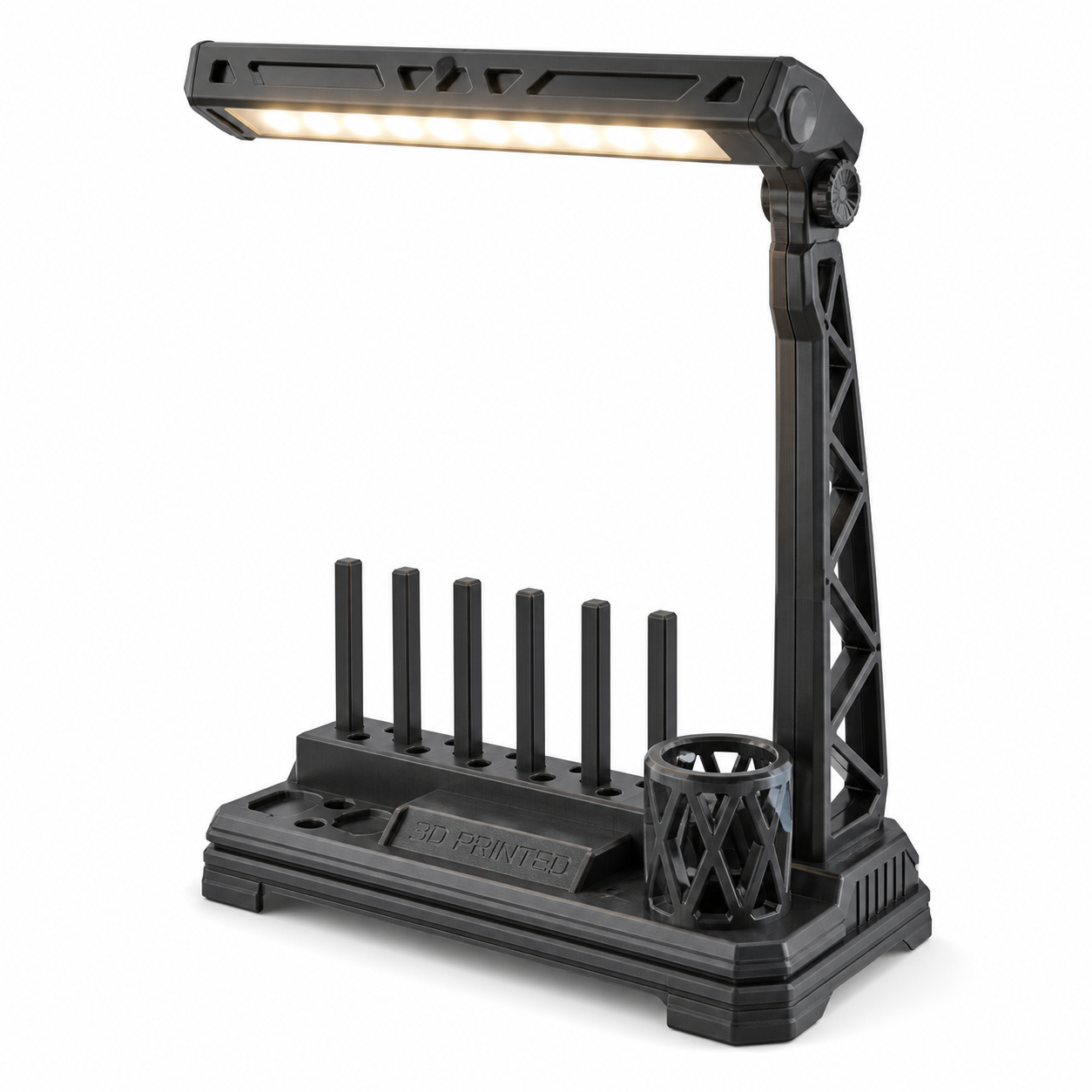 带底座和LED支架的月球灯 Cảm hứng thiết kế sáng tạo in 3D